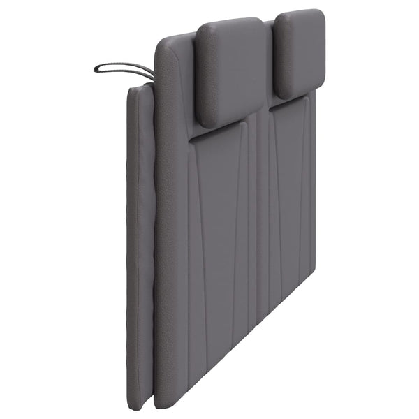 Kopfteil Kissen Grau Kunstleder 180 cm