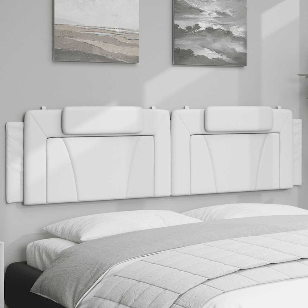 Kopfteil Kissen Viana Weiß 200cm Kunstleder