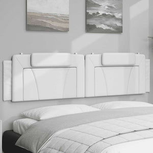 Kopfteil Kissen Viana Weiß 200cm Kunstleder