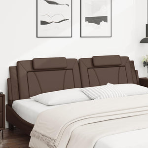 Kopfteil Kissen Viana Braun 200 cm Kunstleder