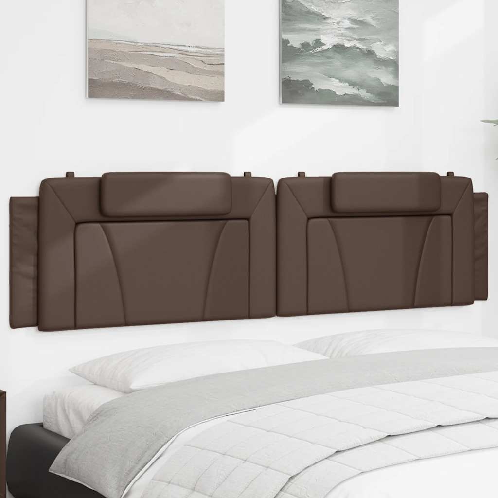 Kopfteil Kissen Viana Braun 200 cm Kunstleder