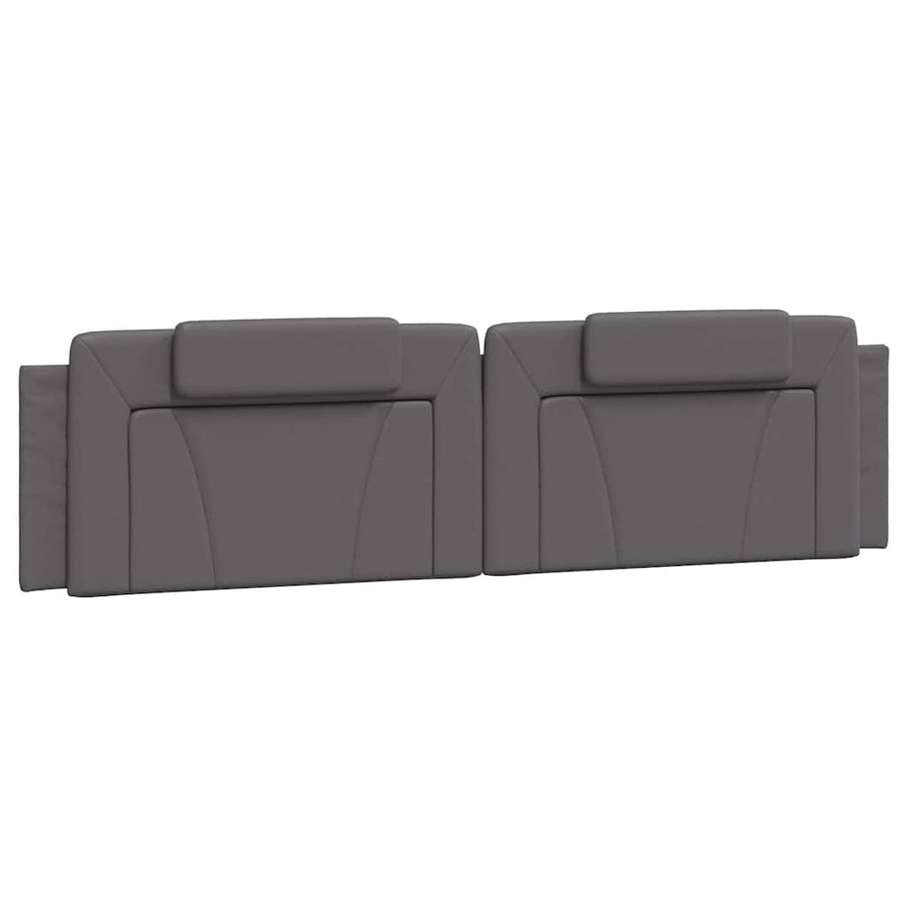 Kopfteil Kissen Viana Grau 200 cm Kunstleder