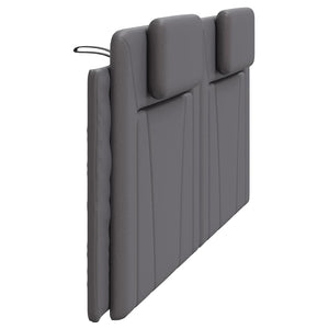 Kopfteil Kissen Viana Grau 200 cm Kunstleder