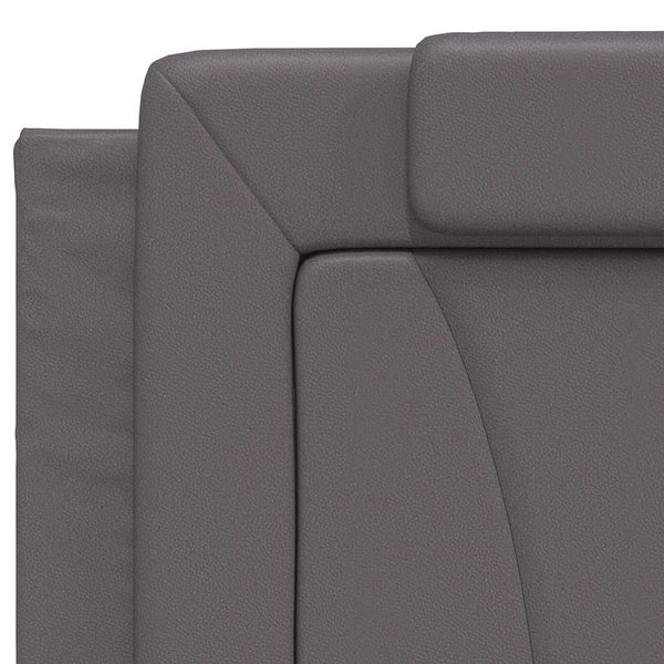 Kopfteil Kissen Viana Grau 200 cm Kunstleder