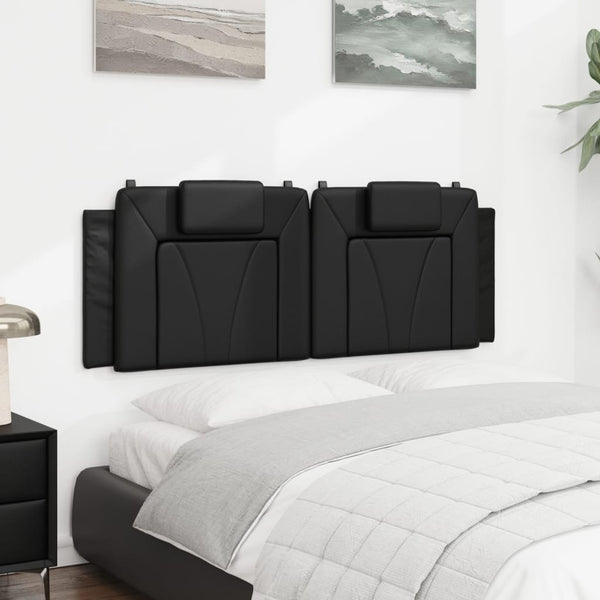 Schwarzes Kopfteil-Kissen 152cm Kunstleder