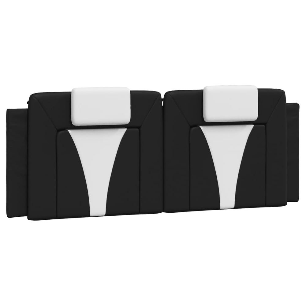 Kopfteil Kissen Viana Schwarz/Weiß 152cm Kunstleder