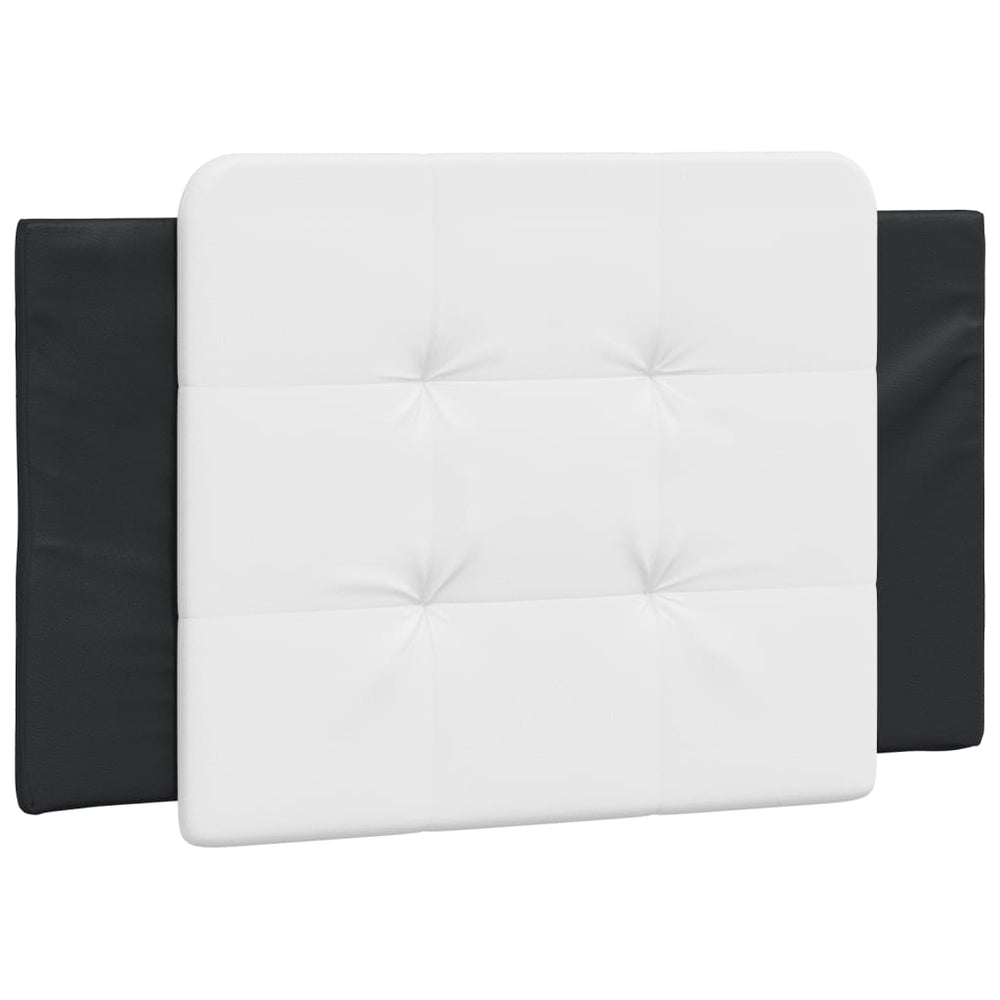 Kopfteil Kissen Zadar 90 cm Kunstleder Weiß/Schwarz