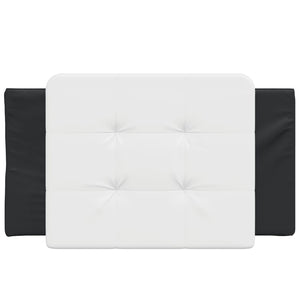vidaXL Oreillers de tête de lit « Zadar » blanc et noir 90 cm similicuir