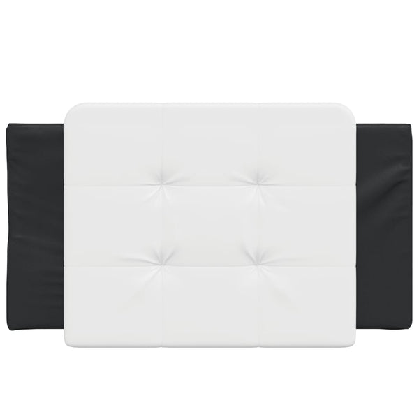 vidaXL Oreillers de tête de lit « Zadar » blanc et noir 90 cm similicuir