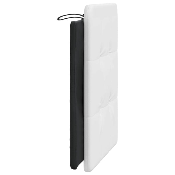 vidaXL Oreillers de tête de lit « Zadar » blanc et noir 90 cm similicuir