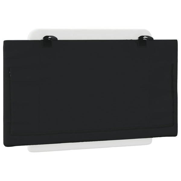 vidaXL Oreillers de tête de lit « Zadar » blanc et noir 90 cm similicuir