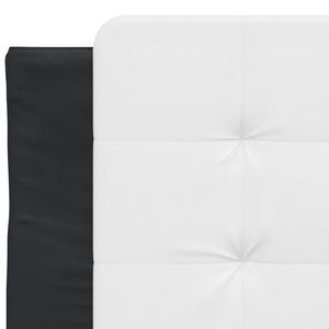 vidaXL Oreillers de tête de lit « Zadar » blanc et noir 90 cm similicuir