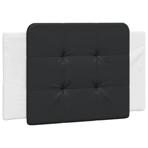 vidaXL Oreiller de tête de lit « Zadar » noir et blanc 90 cm similicuir