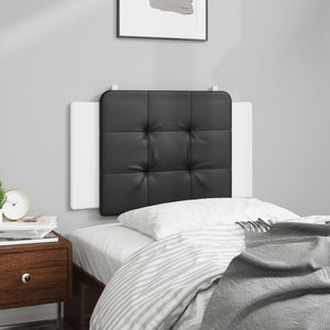 vidaXL Oreiller de tête de lit « Zadar » noir et blanc 90 cm similicuir