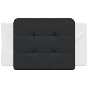 vidaXL Oreiller de tête de lit « Zadar » noir et blanc 90 cm similicuir