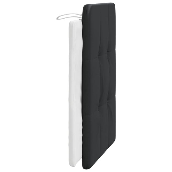 vidaXL Oreiller de tête de lit « Zadar » noir et blanc 90 cm similicuir