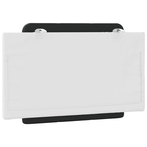vidaXL Oreiller de tête de lit « Zadar » noir et blanc 90 cm similicuir