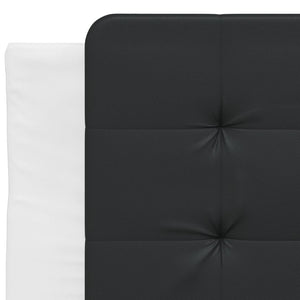 vidaXL Oreiller de tête de lit « Zadar » noir et blanc 90 cm similicuir