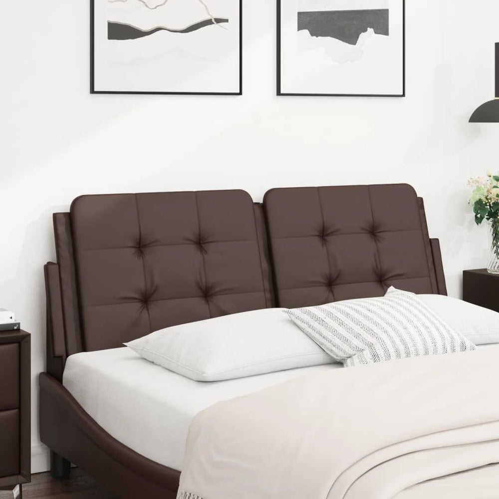 Kopfteil Kissen Zadar Braun 120 cm Kunstleder