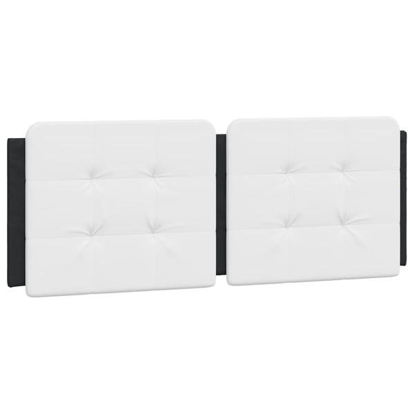 Kopfteil Kissen Zadar 140 cm Kunstleder Weiß/Schwarz