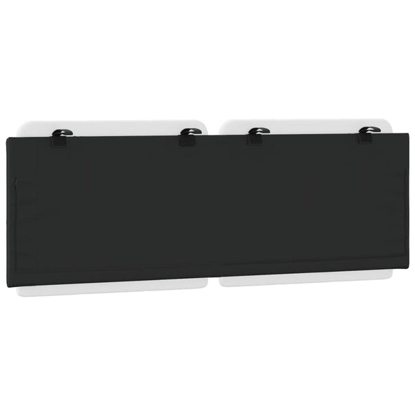 Kopfteil Kissen Zadar 140 cm Kunstleder Weiß/Schwarz