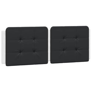 Kopfteil Kissen Zadar 140cm Schwarz/Weiß Kunstleder