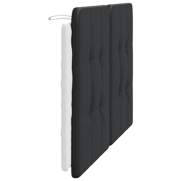 Kopfteil Kissen Zadar 140cm Schwarz/Weiß Kunstleder