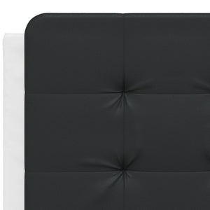 Kopfteil Kissen Zadar 140cm Schwarz/Weiß Kunstleder