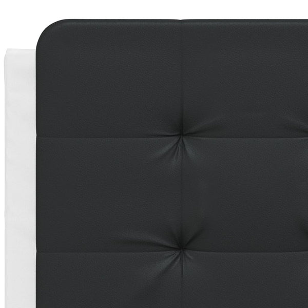 Kopfteil Kissen Zadar 140cm Schwarz/Weiß Kunstleder