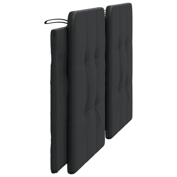 Schwarzes Kopfteil-Kissen Zadar, 180 cm, Kunstleder