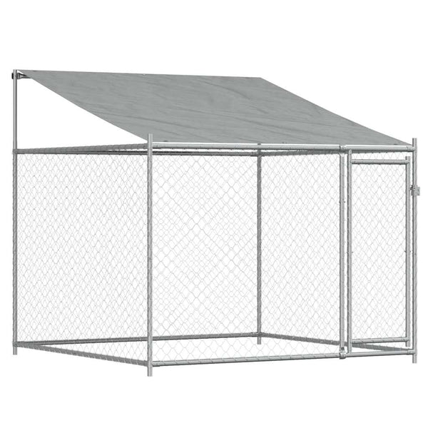 Hundezwinger mit Dach 10x2x2m Grau