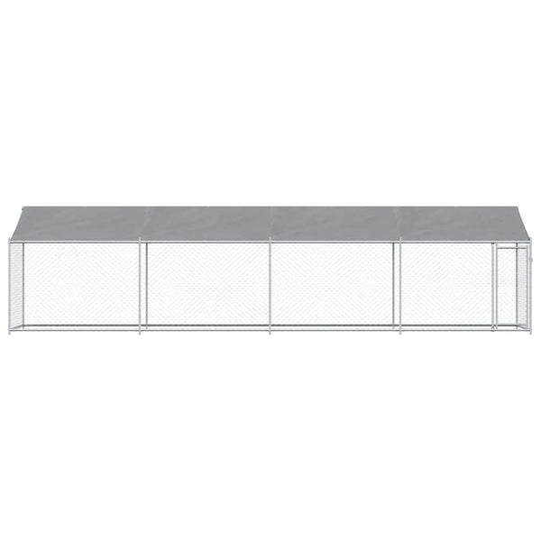 Hundezwinger mit Dach 8x2x2m Grau