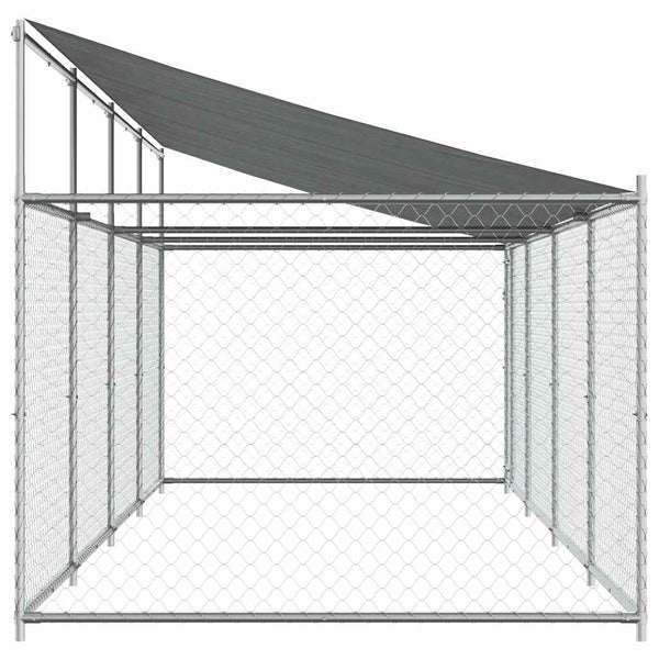 Hundezwinger mit Dach 8x2x2m Grau