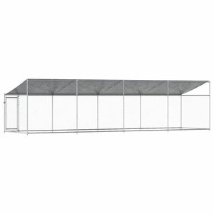 Hundezwinger mit Dach 8x2x2m Grau