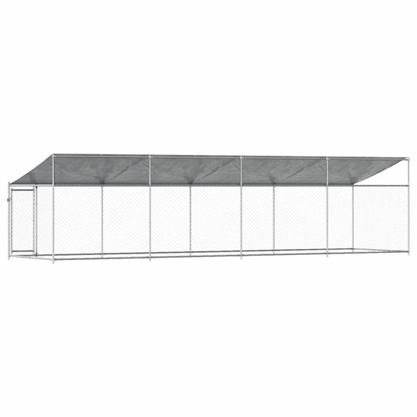 Hundezwinger mit Dach 8x2x2m Grau