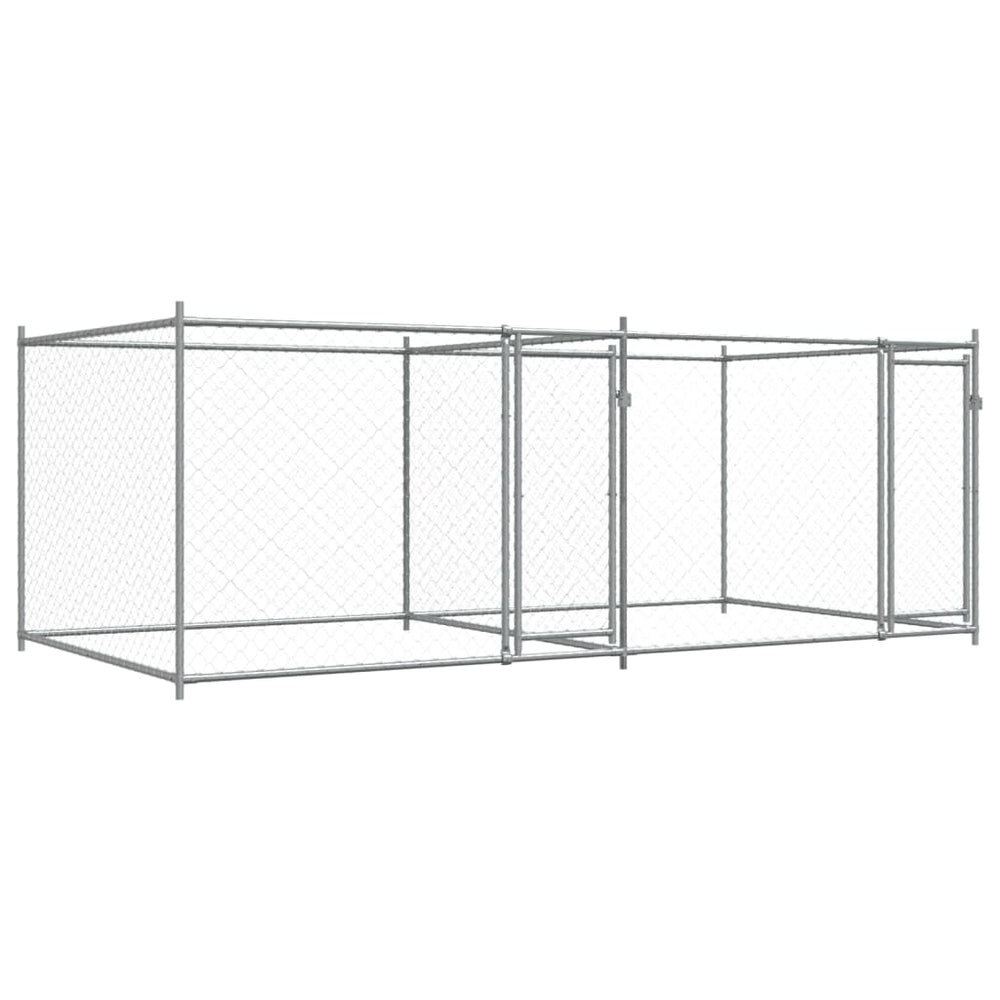 Hundezwinger Grau 4x2x1,5 m Verzinkt