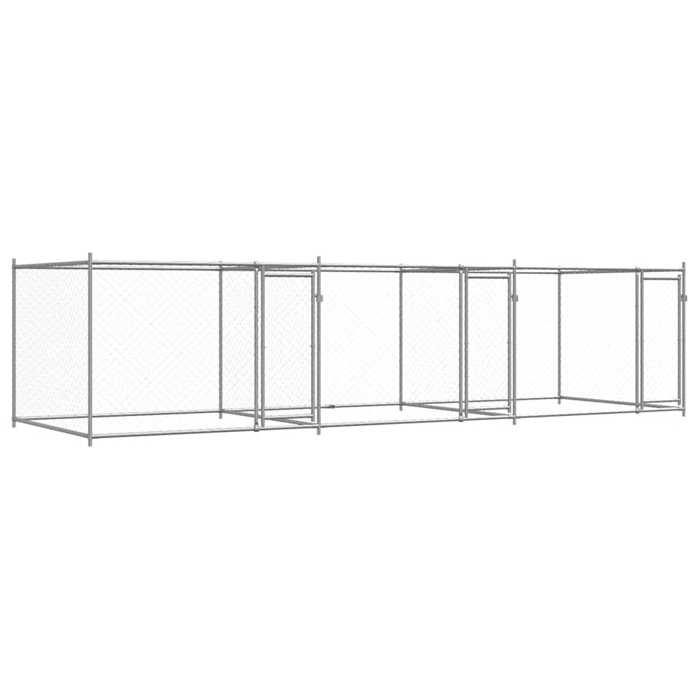 Hundezwinger Grau 6x2x1,5 m Verzinkt