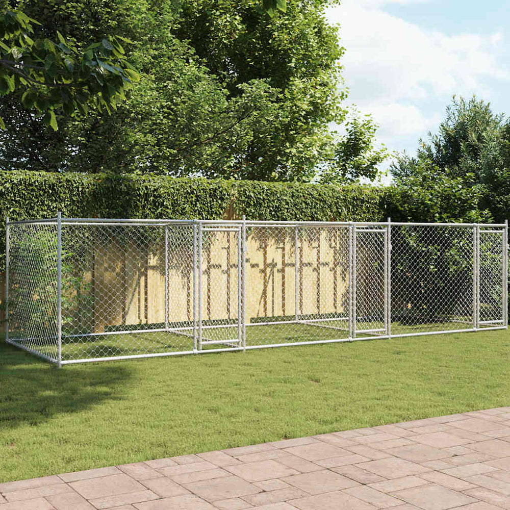 Hundezwinger Grau 6x2x1,5 m Verzinkt