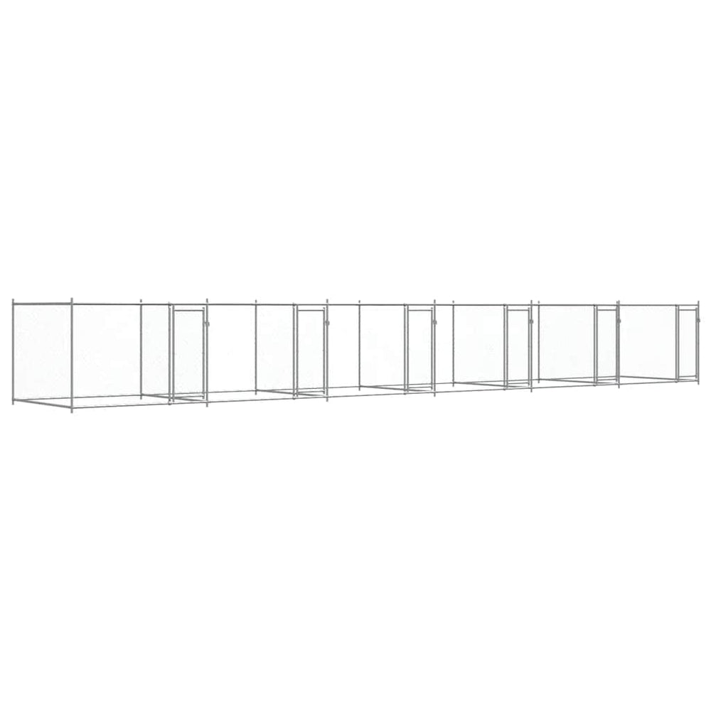 Hundezwinger Grau 12x2x1,5m Verzinkt