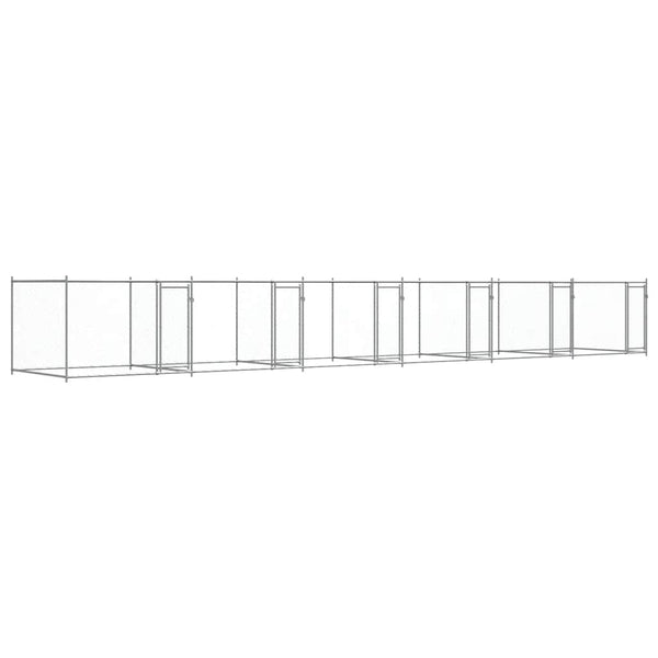 Hundezwinger Grau 12x2x1,5m Verzinkt