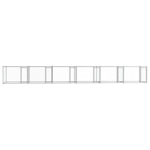 Hundezwinger Grau 12x2x1,5m Verzinkt