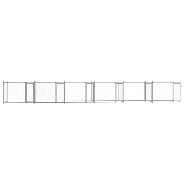 Hundezwinger Grau 12x2x1,5m Verzinkt
