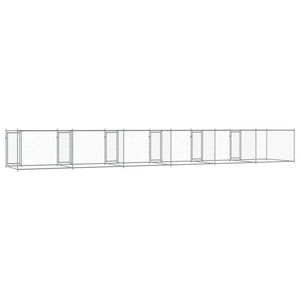 Hundezwinger Grau 12x2x1,5m Verzinkt