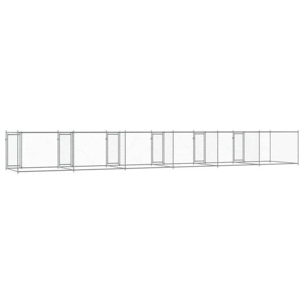 Hundezwinger Grau 12x2x1,5m Verzinkt