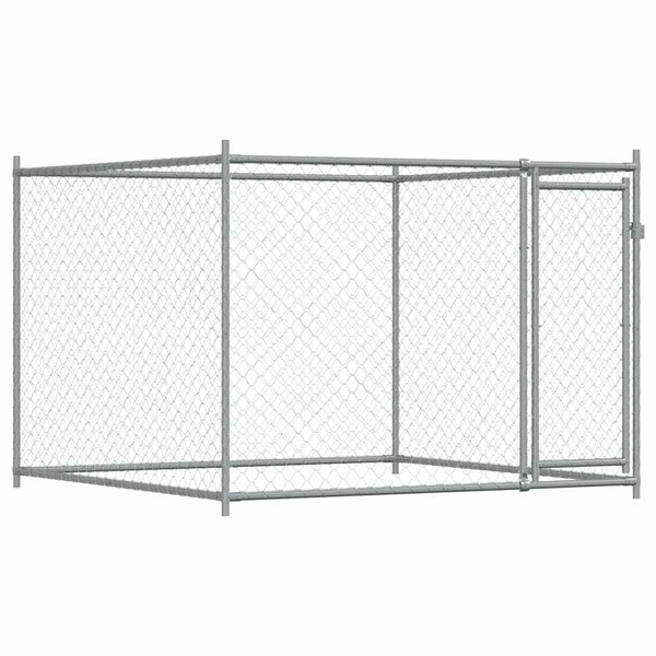 Hundezwinger Grau 12x2x1,5m Verzinkt