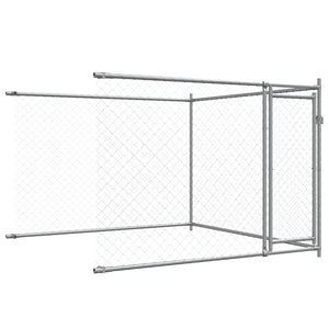 Hundezwinger Grau 12x2x1,5m Verzinkt