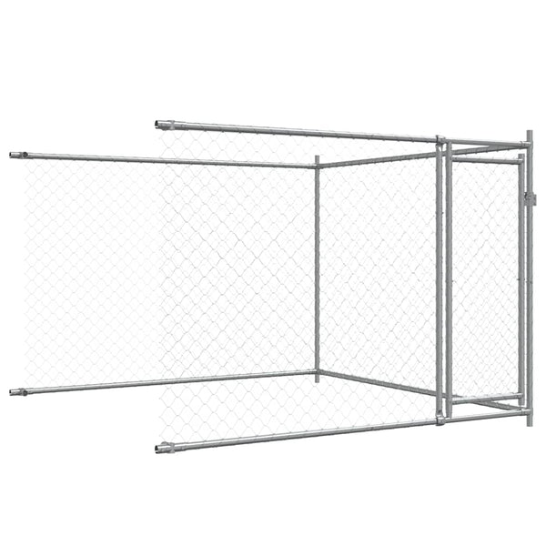 Hundezwinger Grau 12x2x1,5m Verzinkt