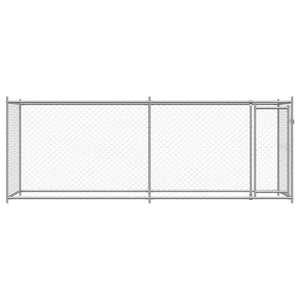 Hundezwinger mit Tür 4x2x1,5m Grau