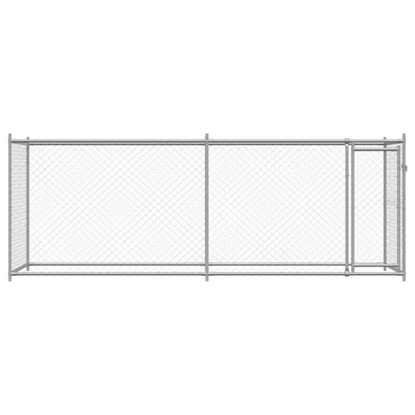 Hundezwinger mit Tür 4x2x1,5m Grau