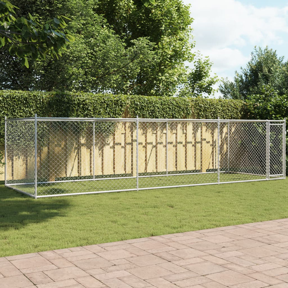 Hundezwinger mit Tür 6x2x1,5m Grau